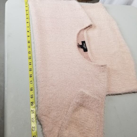 Nine West Sweater Womens Medium Pink Eyelash Knit Sparkle - Picture 6 of 7